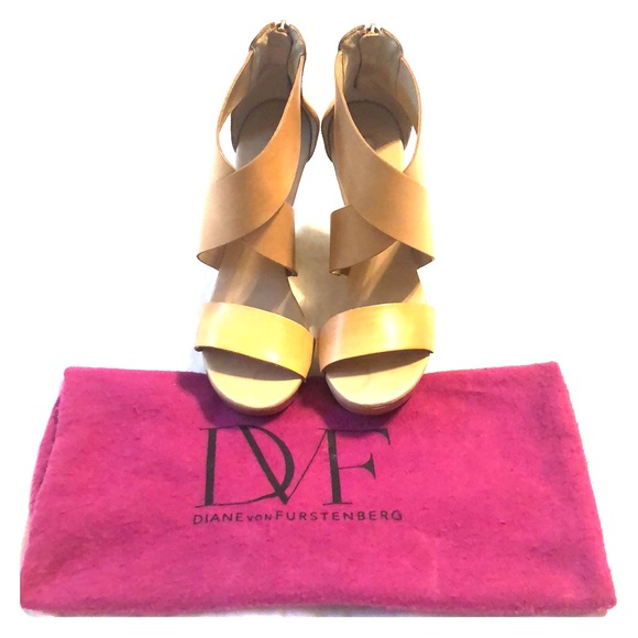 DVF Opal Crisscross Wedge Sandal - Picture 1 of 5